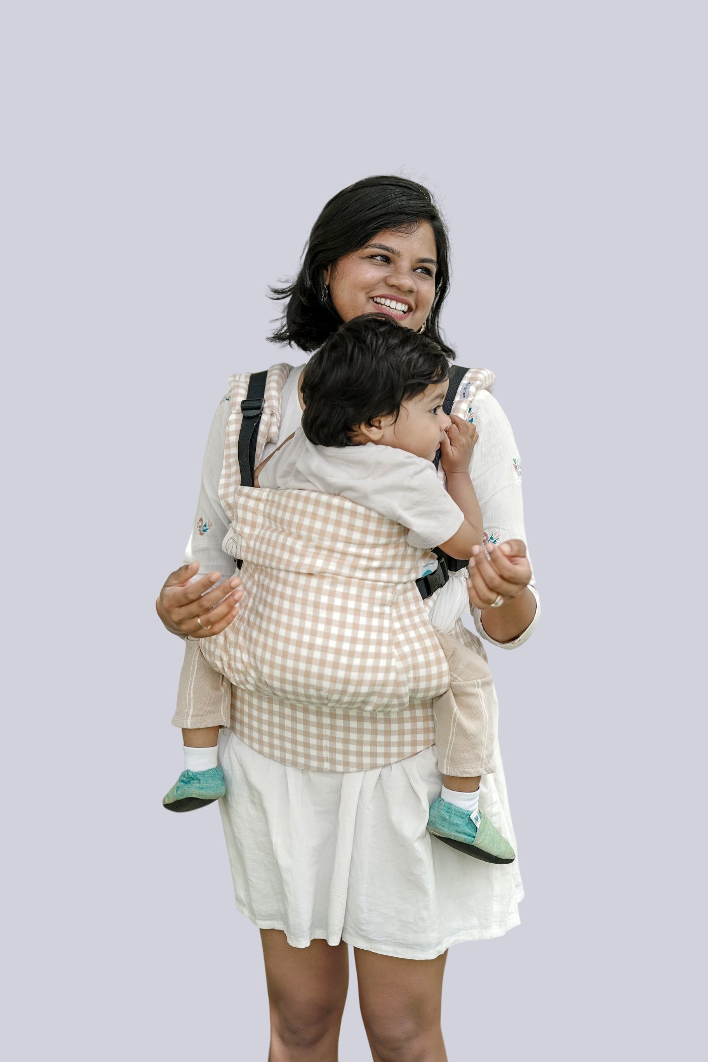 Aseema Baby Carrier 0 4y Beige Checks Love the world today